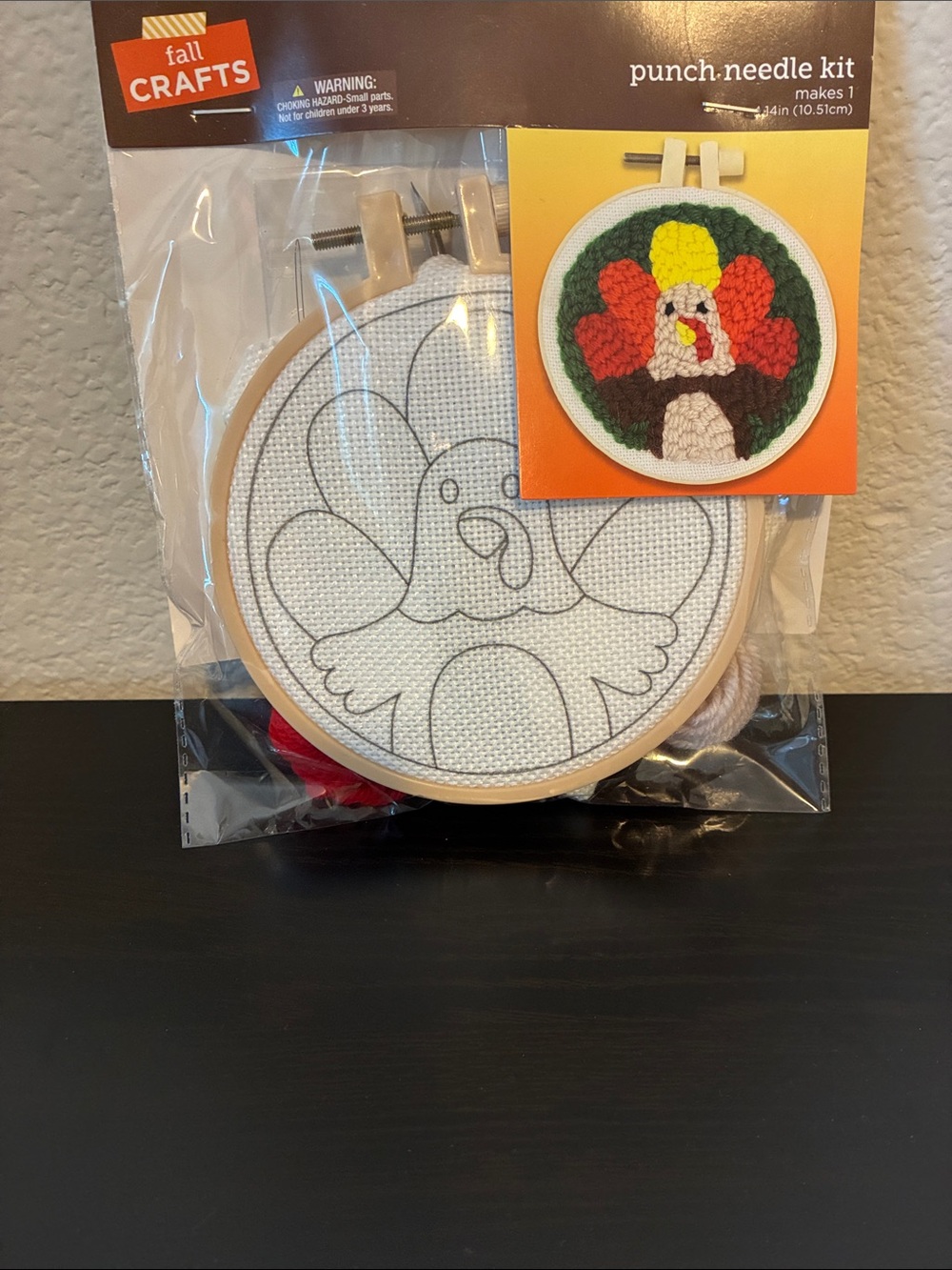 Brother Punch Needle Kit Turkey Design in Red, Green, Yellow, Brown
